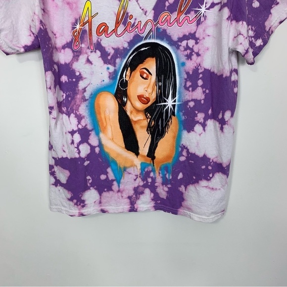 Aaliyah Splatter Tee Purple Tie Dye Size Medium - Picture 5 of 10